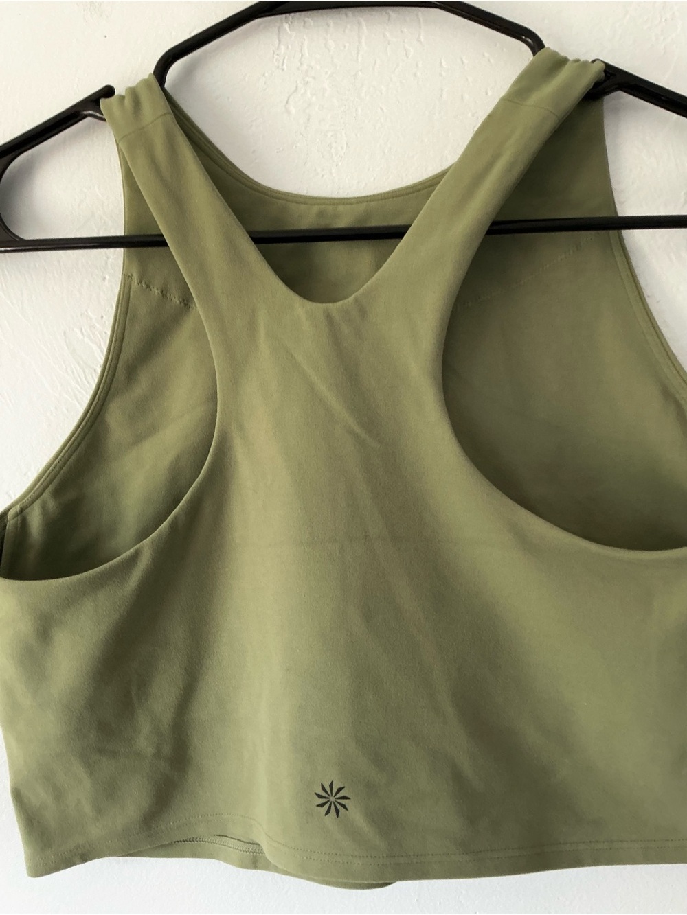 Athleta Olive High-Neck Cropped Sports Bra Tank - Picture 6 of 7